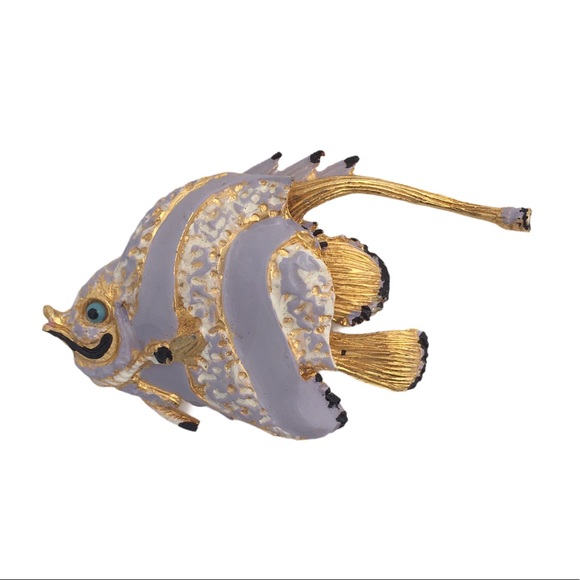 High End Vintage Happy Fish Brooch Pin - Picture 7 of 7